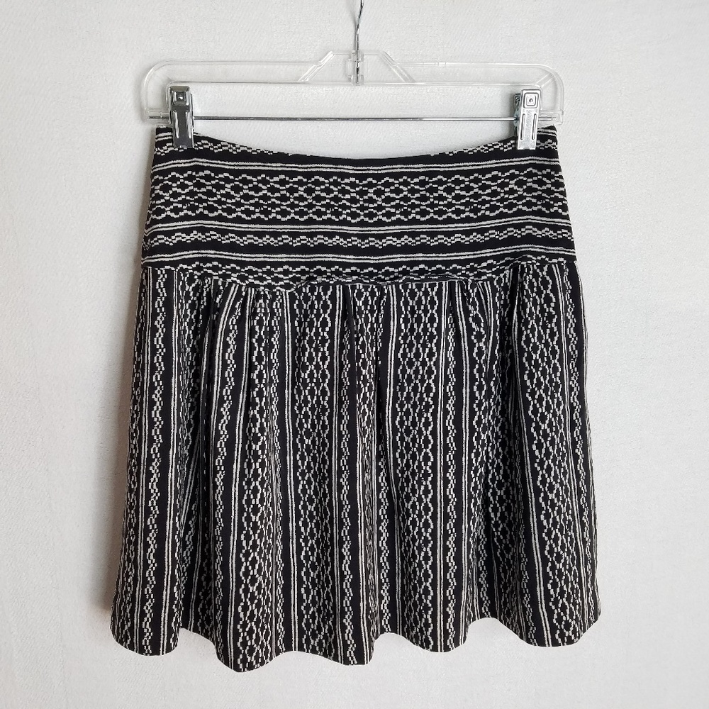 Madewell Womens‎ Size 0 Black White 100% Silk Skirt